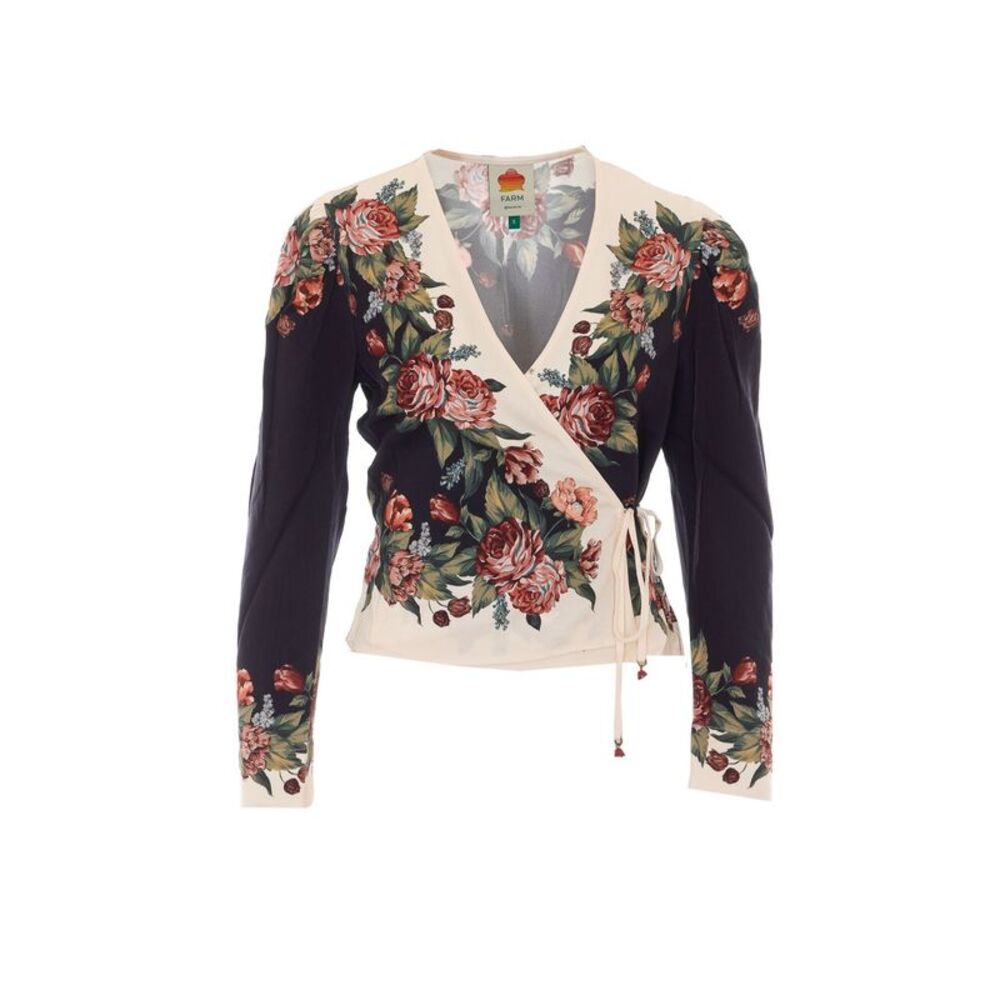 Farm Rio Women Winter Floral Blouse